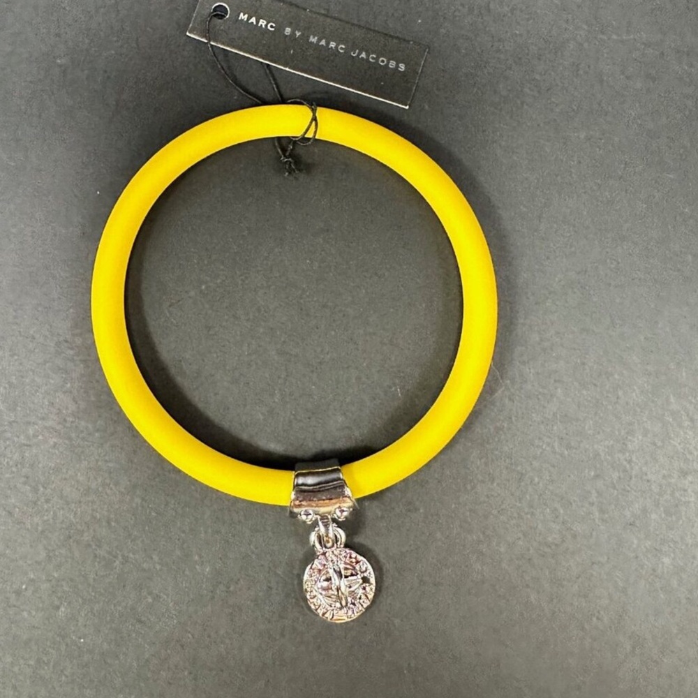 Marc by Marc Jacobs Yellow Electric Bracelet with Silver Charm